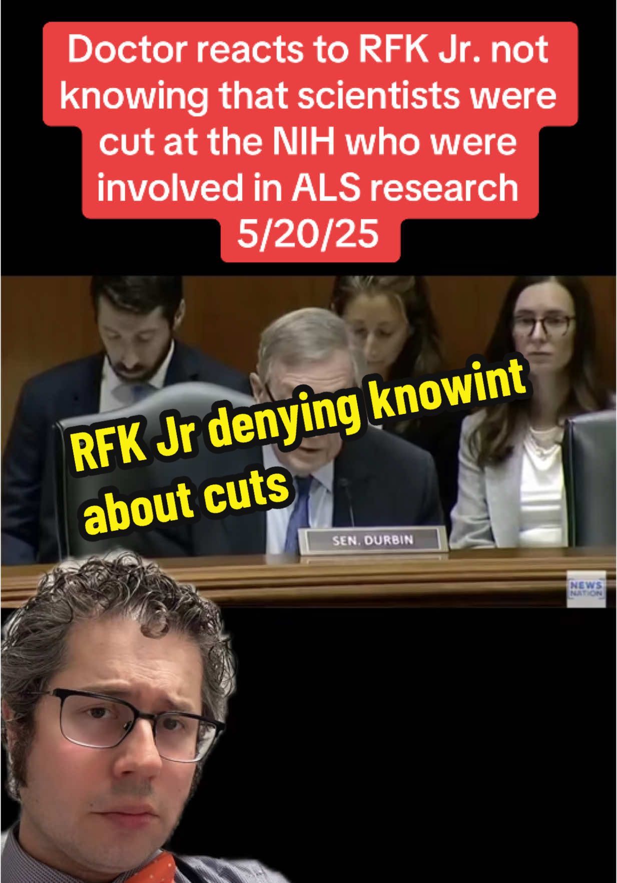 RFK Jr continues to deny that significant cuts to HHS involve important scientists involved in life-saving research. #publichealth #tiktokdoc #LearnOnTikTok 