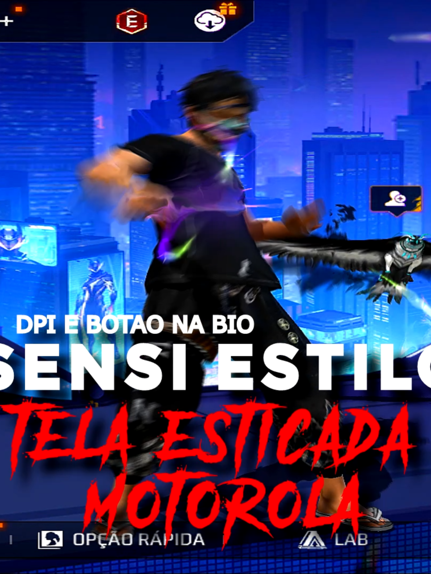 Sensi estilo tela esticada no motorola! #freefire #sensibilidadefreefire #telaesticada #motorola