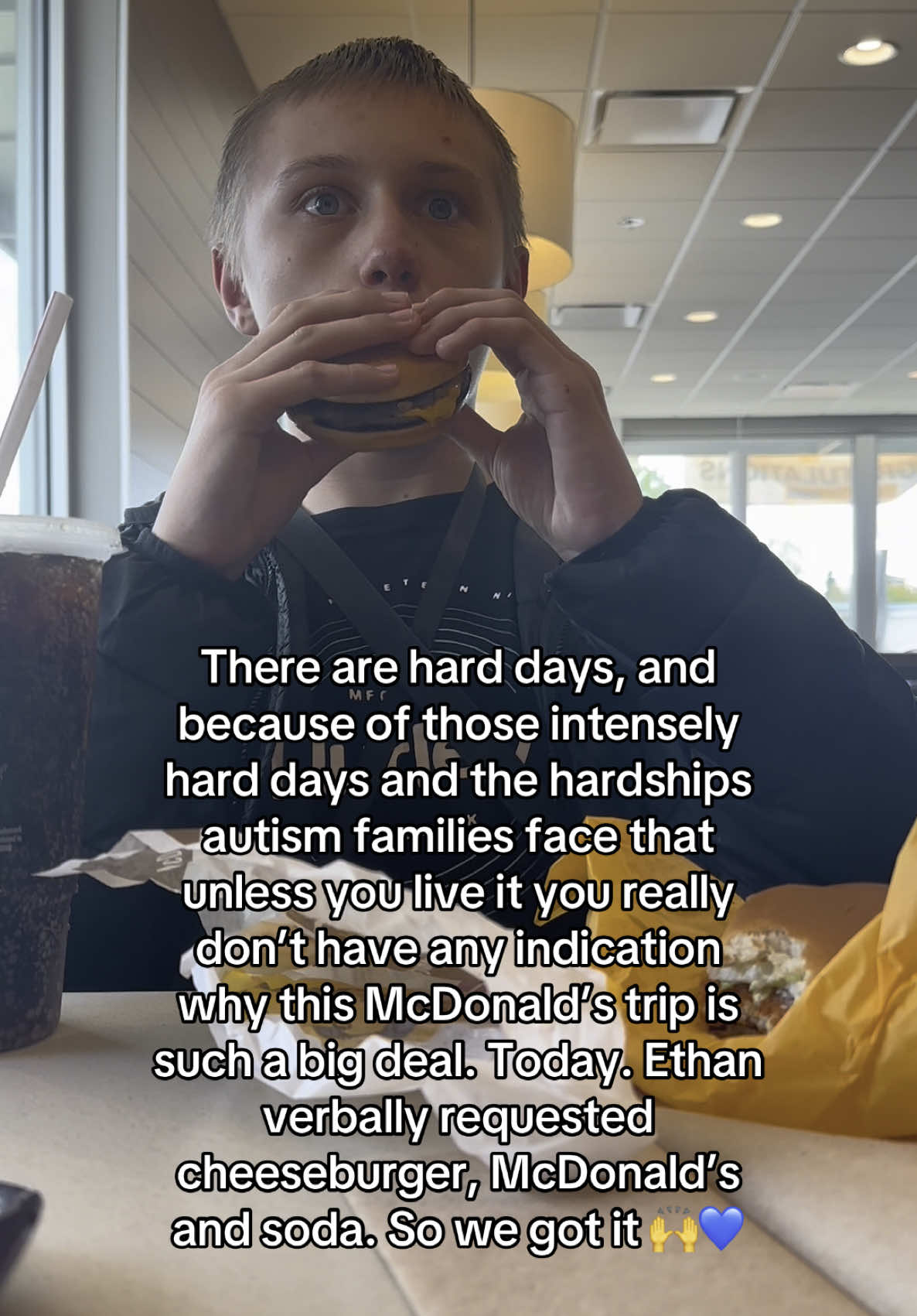 #autism #fyp #autismoftiktok #understandingautism #autismawareness #autsimcommunity #fy #fypシ #autismfamily #specialneeds #mcdonalds #cheeseburger #echolalia #verbalcommunication #ethan #autismacceptance #autismmom 