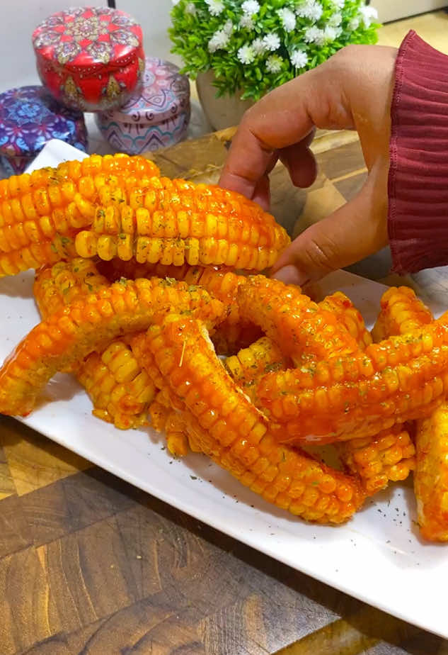 Bikin jajanan ala cafe cuma dari jagung 2 biji jadinya banyak #cooking #resep #cemilan #cornribs #reseptiktok #fyp 