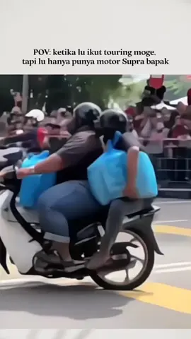 Ikut Touring Moge, tapi lu hanya punya Supra bapak🤣😂#videolucu #sksd #jangkaunluas  #followme #like #share #viral #fyp  #fakesituation 