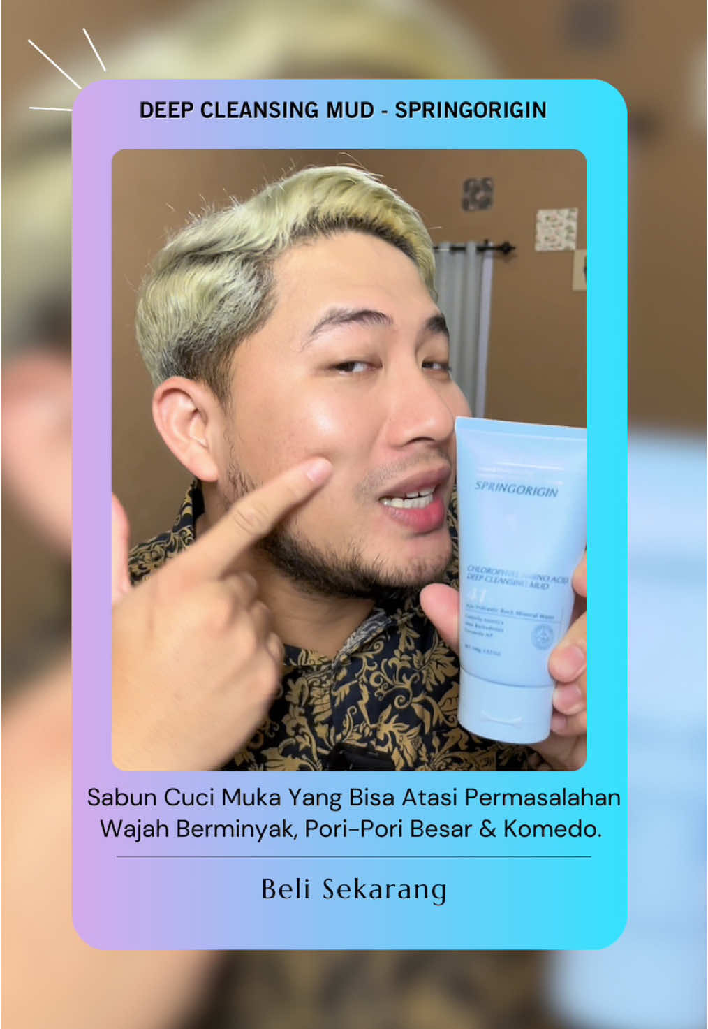 Sabun cuci muka 2in1 dari @springorigin_id  emang bener efektif di wajah aku. Buat kalian yang wajahnya berminyak, pori-pori besar, apa lagi komedoan wajib cobain sih face wash yang satu ini 👍🏻. #springorigin #springoriginmudmask #sabuncucimuka #maskerwajah #satukontentiaphari 
