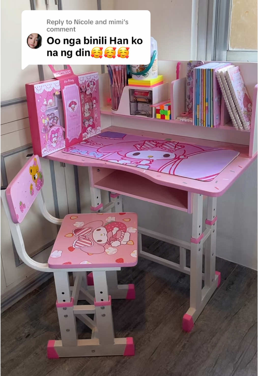 Replying to @Nicole and mimi #studytable #kidstable #table #melody 