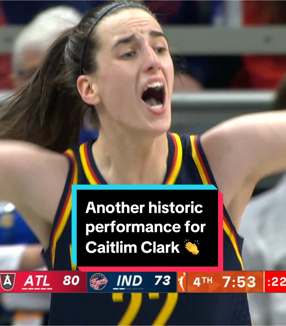 Another historic performance for Caitlin Clark vs. the Dream 👏 27 PTS 11 AST 5 REB 5 3PM She sets 4️⃣ different WNBA Milestones in just one night! 1️⃣ Ties Courtney Vandersloot for most 20+ PT, 10+ AST games in WNBA history (Clark - 42 games, Sloot - 394 games) 2️⃣ Becomes the first player in WNBA history to open the season with back-to-back 20+ PT, 10+ AST games 3️⃣ Becomes the first player in WNBA history with multiple games of 25+ PTS, 10+ AST, 5+ REB and 5+ 3PM 4️⃣ Totals her 6th 25+ PT, 10 AST game, passing Sabrina Ionescu for most in WNBA history  #WNBA #caitlinclark 