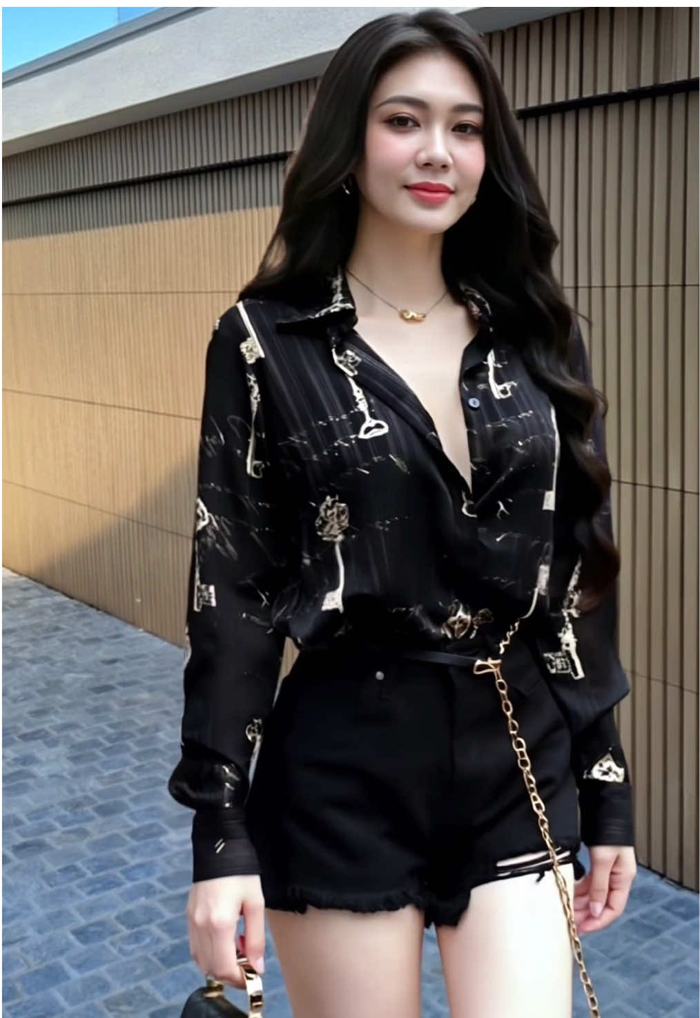 Sơ mi tơ nữ tay dài thiết kế sọc dệt nhũ cao cấp công sở áo sơ mi họa tiết khóa to đen trắng #thoitrangnu #viral #fashion #xuhuong #thinhhanh #trendingtiktok #tiepthilienket #tiktokshop #sanphamxuhuong #aosomi #aosominu #aosomidaitay #aosomicaocap #sominu #aosomicongso #somicongso 