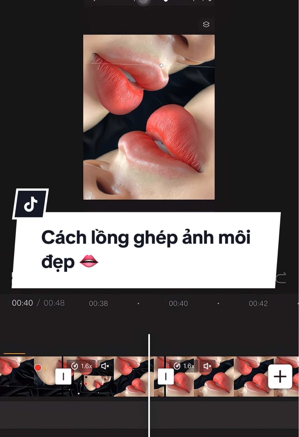Cách lồng ghép ảnh môi đẹp #phunmoitunhien #xuhuong #phunxamtunhien #khuthammoi #hocphunmoi 