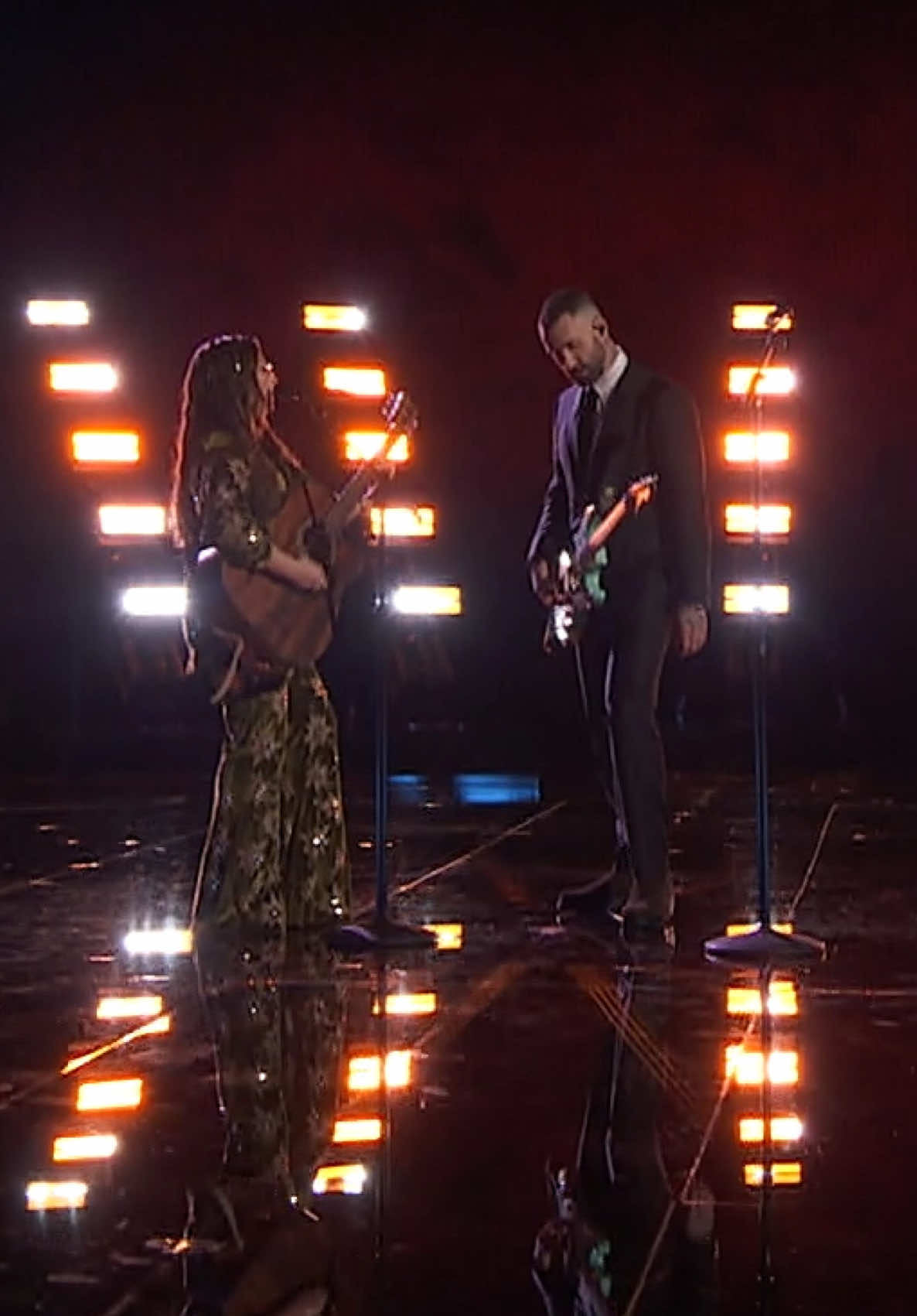 @Lucia Flores-Wiseman and Coach #AdamLevine are pure magic performing #WhileMyGuitarGentlyWeeps. ✨ #VoiceFinale #VoiceLives