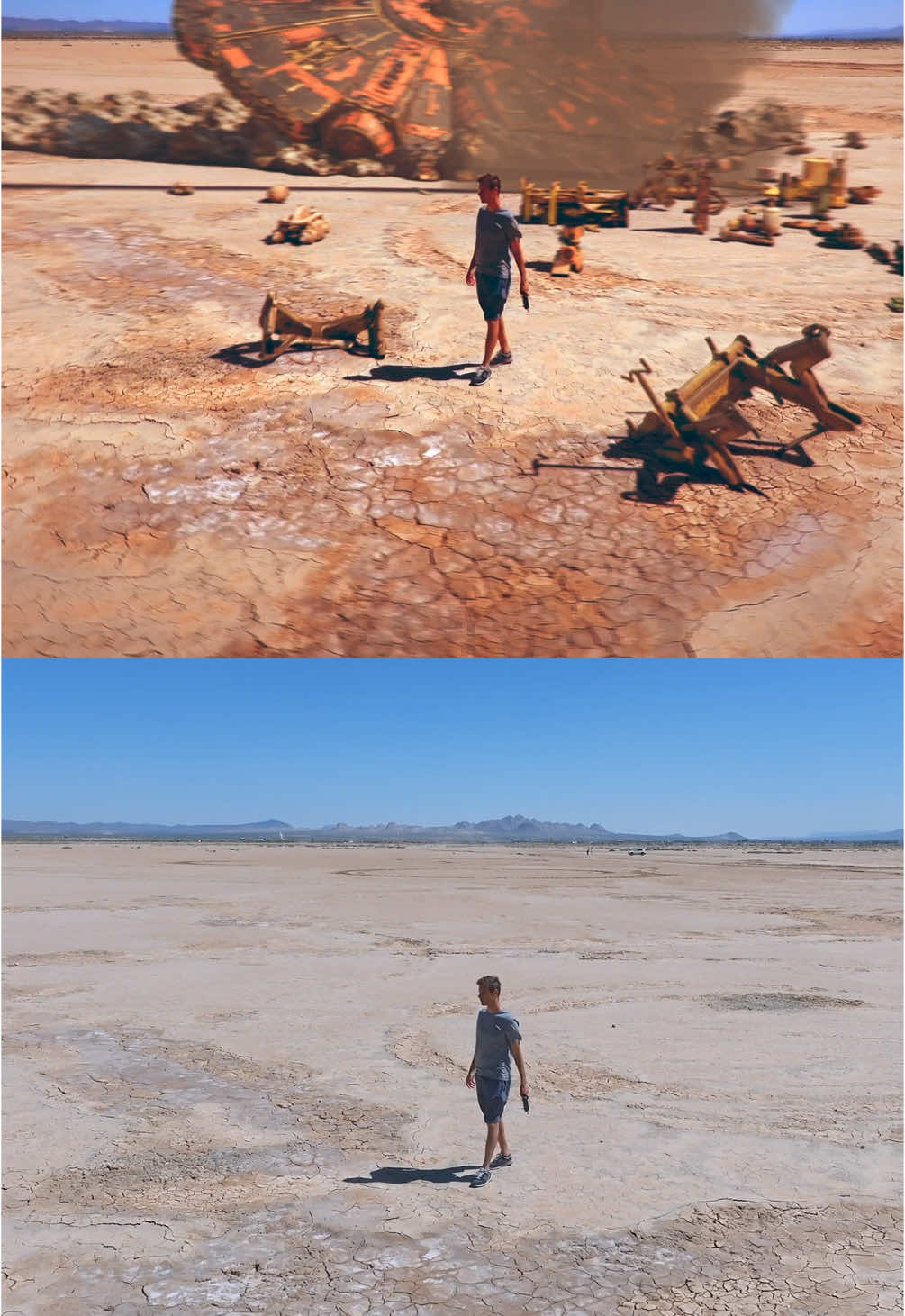 Before / After Post Apocalypse Effect - Made in #blender #davinci #aftereffects 