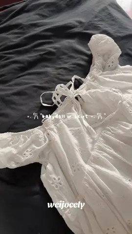 Hệ tư tưởng babydoll😆 form này hơi rộng nhen mấy bà #babydoll #skirt #mochitop 