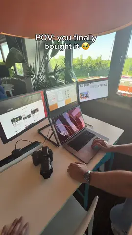 Finally got the best work from home gadget 🥺🙈 #tech #techgadgets #newtech #monitor #wfh #coolfinds #coolgadgets #tech #amazonfinds