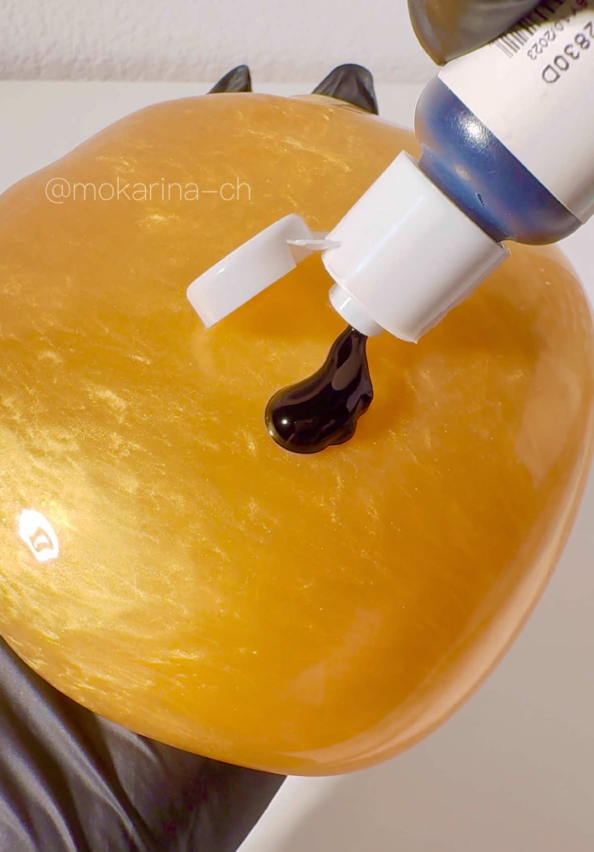 This Mix Surprised Me... Gold Slime + Royal Blue #slime #slimevideo #slimemixing #slimeasmr #satisfying #satisfyingslime #slimelover #スライム