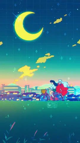 'Every Heart'🚲(Saves&Shares appreciated!💗) Waking up from another inuyasha ending on a 2am school night 😀 Where are you guys now? Live wallpaper on Patreon & prints at store later! #inuyasha #inuyashafanart #animeart #toonami #90sanime #wallpaper 