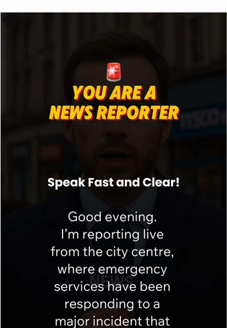 You are a News Reporter!🚨📰 #learnenglish #teleprompter #english #reading #improveyourenglish #practiceenglish #readingchallenge #motivation #ebook#readingenglish #improveyourenglish  #writingenglish #englishlesson #reading 