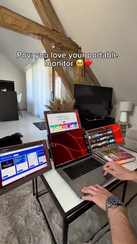 Got the best WFH portable monitor ever 😭❤️ #tech #techgadgets #newtech #monitor #wfh #coolfinds #coolgadgets #tech #amazonfinds #unboxing #asmr