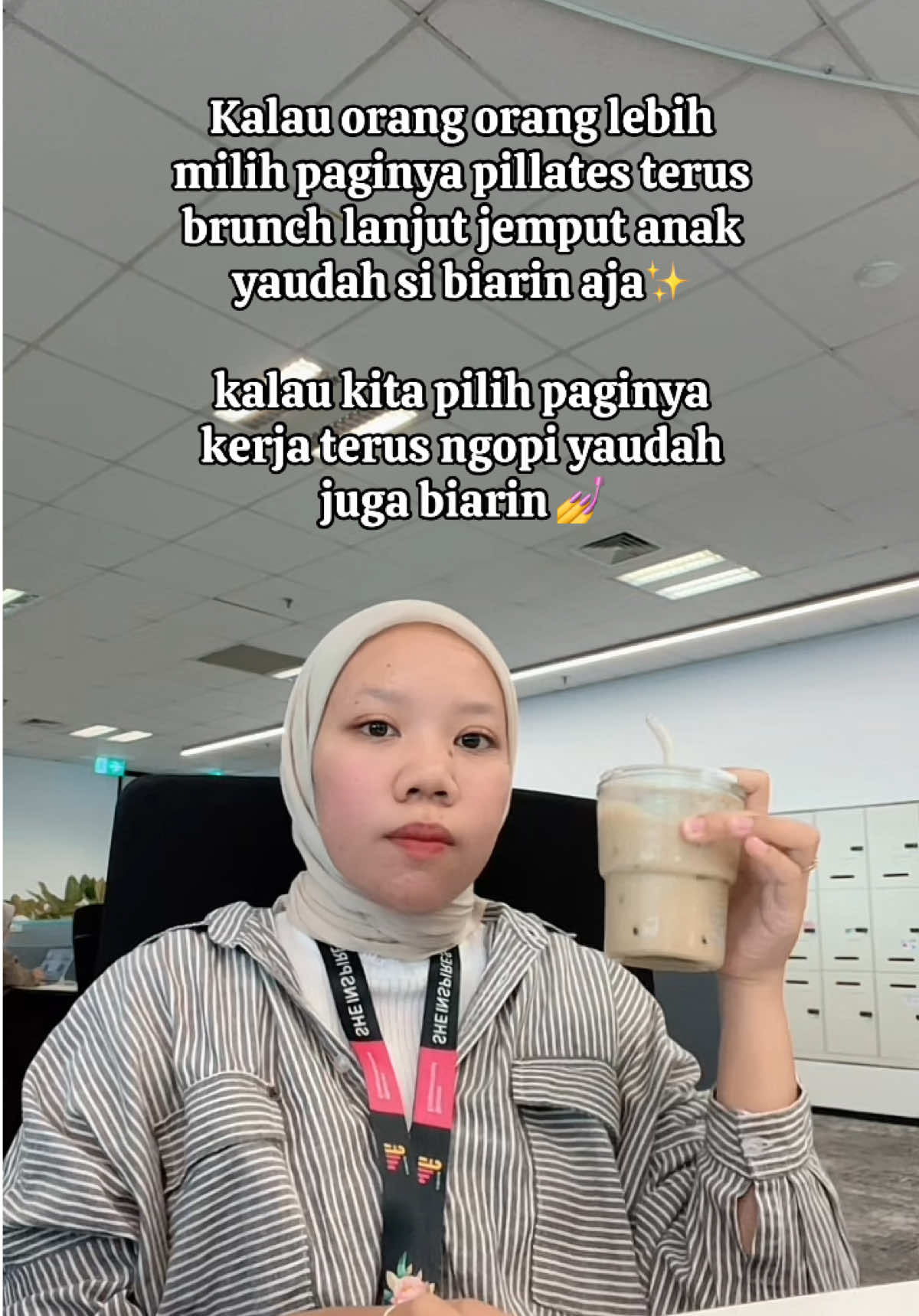 Seberisik itu sekarang dunia, perkara beda pilihan aja hufttt 💅🥨 #corporatelife #corporate #officelife #pilates #workingmom 