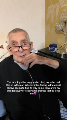 When he was dying, I would tell him at the end of every visit, I love you, do you love me and he’d say ‘aye’ and I’d always say promise me grandad. Now it’s a running joke with me and my grandma🤣🩷 #fyp #greif #grandad #greiving 