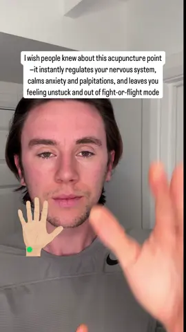 Quick Vagus-Nerve Reset 😌  Press Heart 7 (HE 7)—a tiny acupressure point with big benefits. Stimulating it can: 👉🏼 Soothe your nervous system 👉🏼 Ease anxiety and racing thoughts 👉🏼 Help you drift off to sleep 👉🏼 Stop palpitations How to find it 👉🏼 Turn your palm up. 👉🏼 On the little-finger side, slide down to the crease at your wrist. 👉🏼 Feel for the spot just inside the prominent tendon— that’s HE 7. Press gently but firmly on HE 7 for about 3 minutes on each wrist. Breathe slowly and feel the tension melt away. Use your fingertip—or an AcuPen for even steadier pressure. Want your own AcuPen from invg.wellness? Comment “SEND” and I’ll DM you the link! #nervoussystemregulation #anxiety #acupuncture #chinesemedicine #acupressure #healthhacks #wellness #alternativemedicine 