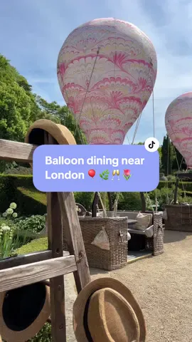 Never been to a prettier location 🎈🌿🌸🌷 Balloon Dining at @Beaverbrook Hotel is back! With a Marble Fan design and open-flame Japanese Yakiniku Barbecue 📍Beaverbrook, Surrey  💰 From £85 pp  📅 Bookings now open on their website  #surrey #londonfoodie #londonfood #countryside #londondaytrip 