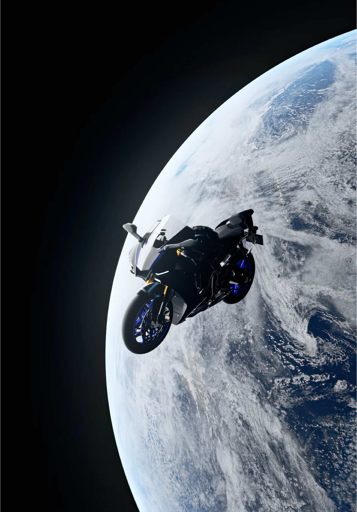 Yamaha R1M in space 🛰️ #bikelife #yamahar1m #superbike #cgi #3drenders #aftereffectsedit #bikeedit #velocityedit #carporn 