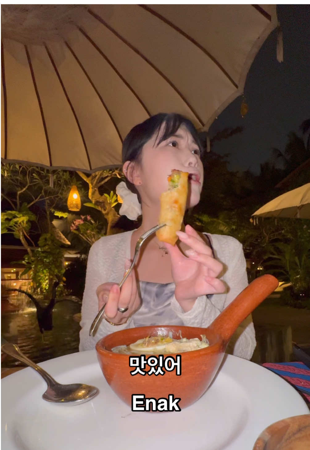Orang Korea suka Bali 😀😆🇰🇷🇮🇩 #kellykorea #kulinertiktok   📍 Ramayana Suites & Resort 