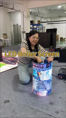 #LEDrollingscreen Tired of bulky screens? Our LED Rollable Screen is ultra-thin,ultra-lightweight and portable! Upload video via phone, customize 3D effects.#ledscreen #ledrollerscreen #ledrollableacreen #ledfoldablescreen
