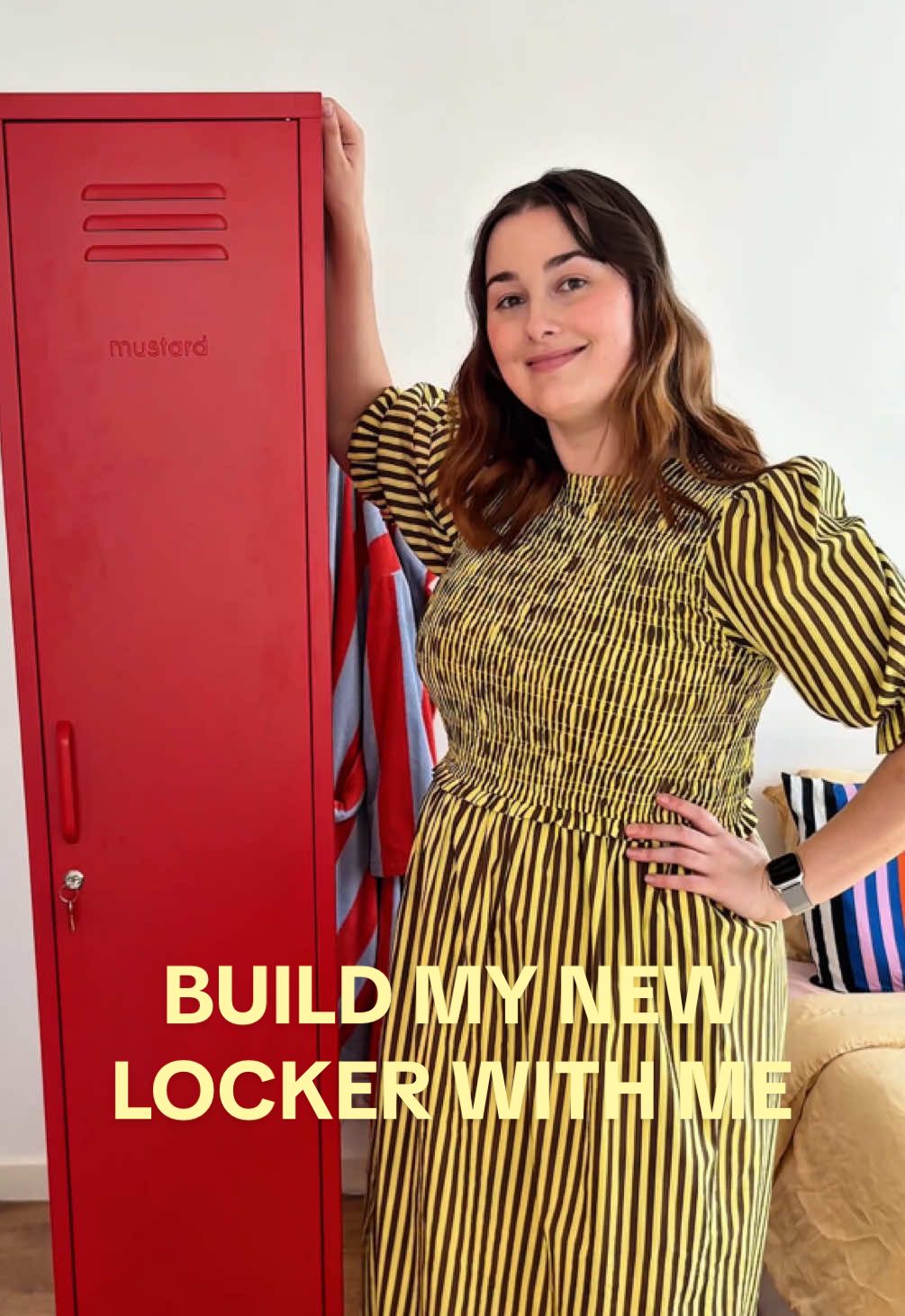 introducing my latest homewares find, the skinny locker by @mustardmade 💗 i opted for this poppy colour for my bedroom which is perfect to store my bag collection (which i will show you soon). it was almost as quick and easy to build as the video makes it seem 😉🌈 starting today mustard made are having a sale, with their signature colour range all 20% off. ends on the 2nd of june so get in quick! #gifted #storagesolutions #colourfulhome #satisfying #flatpackbuild 