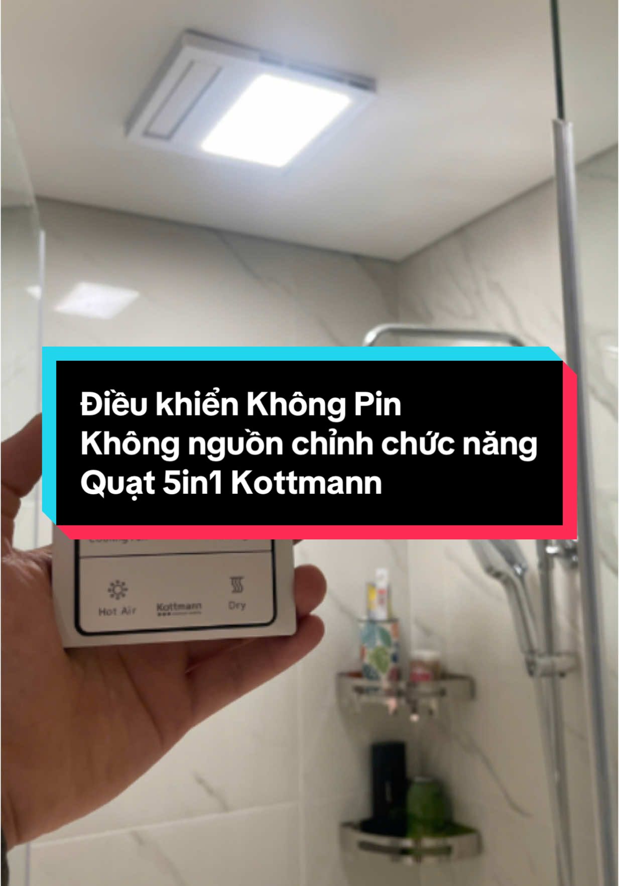 Quạt đa năng Kottmann chỉnh chức năng bằng điều khiển không pin? #quạt #quatsuoi #kottmann #quatnhavesinh 