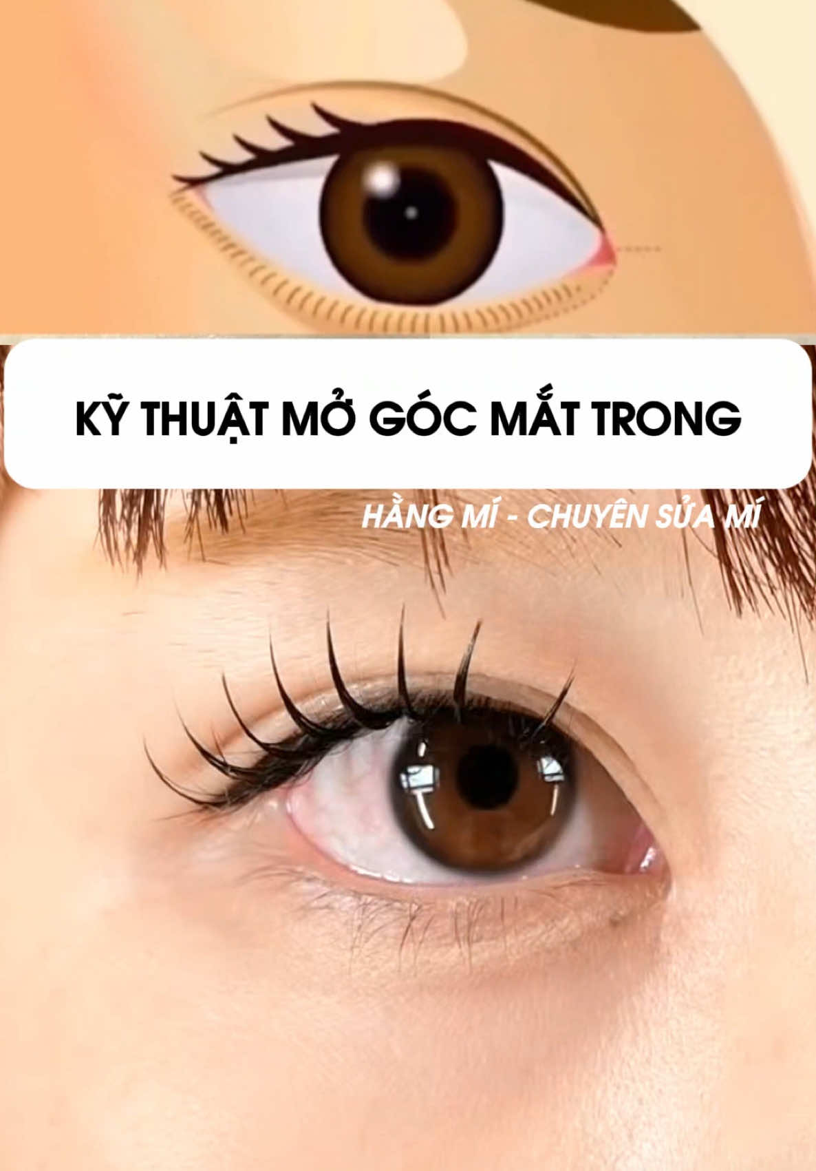 Kỹ thuật mở góc mắt trong,. #fashion #pttm #hair #pretty #foryou #makeup #xuhuong 