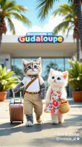 #ai #tomandluna #kitten #cutetiktok #travel #guadeloupe 