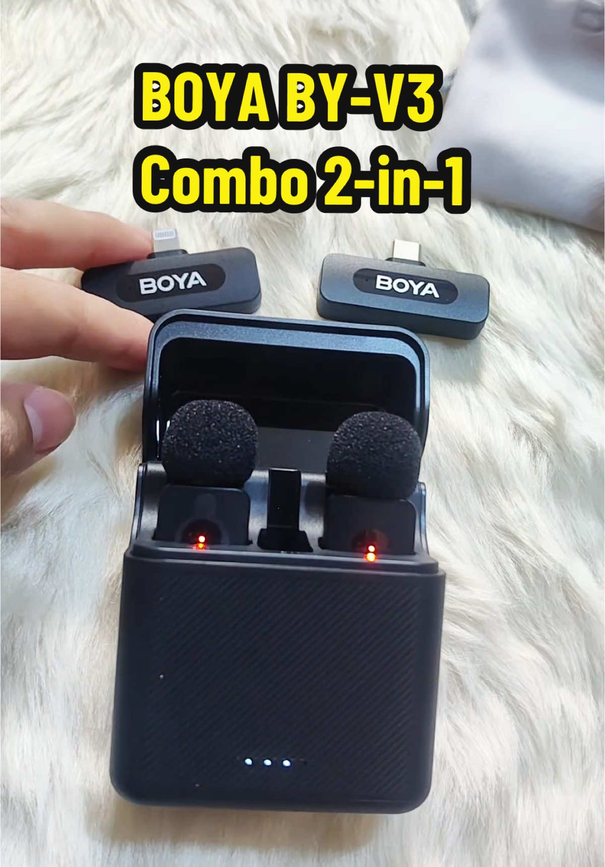 BOYA BY-V3 Combo 2-in-1 Dual Microphone for iOS & Android – Plug & Play. #boyabyv3combo #boyabyv3 #boyaby #boya #boyamic #TikTokShop #TikTokFinds #TrendingProducts #MustHave #TikTokMadeMeBuyIt #ShopNow #ViralFinds #BestDeals #HotDeals #OnlineShopping #TikTokShopFinds #ProductReview #ViralProducts #ForYou #FYP #FYPTrending #FYPViral #ForYouPage