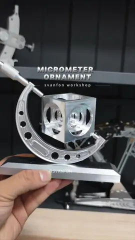 A micrometer ornament – a thoughtful gift no machining worker can resist. #Micrometer #Ornament #CNCMachining #MechanicalEngraving #DIYProduction #Machining #Handicraft #MetalProduct #Gift #Handicraft #CreativeOrnament #PrecisionMachining #AluminumHandicraft #CNCEngraving #ManualAssembly #DecorativeGift #MetalArt #ProcessOrnament #MechanicalAesthetics #DesktopOrnament #HomeHandicraft #ArtOrnament #MetalProcessingTechnology #DIYGift #ExquisiteOrnament #MachineCarvedHandicraft #IndustrialStyleOrnament #ProcessCollection #MetalDecoration  #svanfon #svanfonmodels #svanfondiy #svanfonworkshop #svanfonmicromech #svanfonmachine #svanfontool #svanfoncnc #svanfonlathe #svanfonvise #svanfonmini 