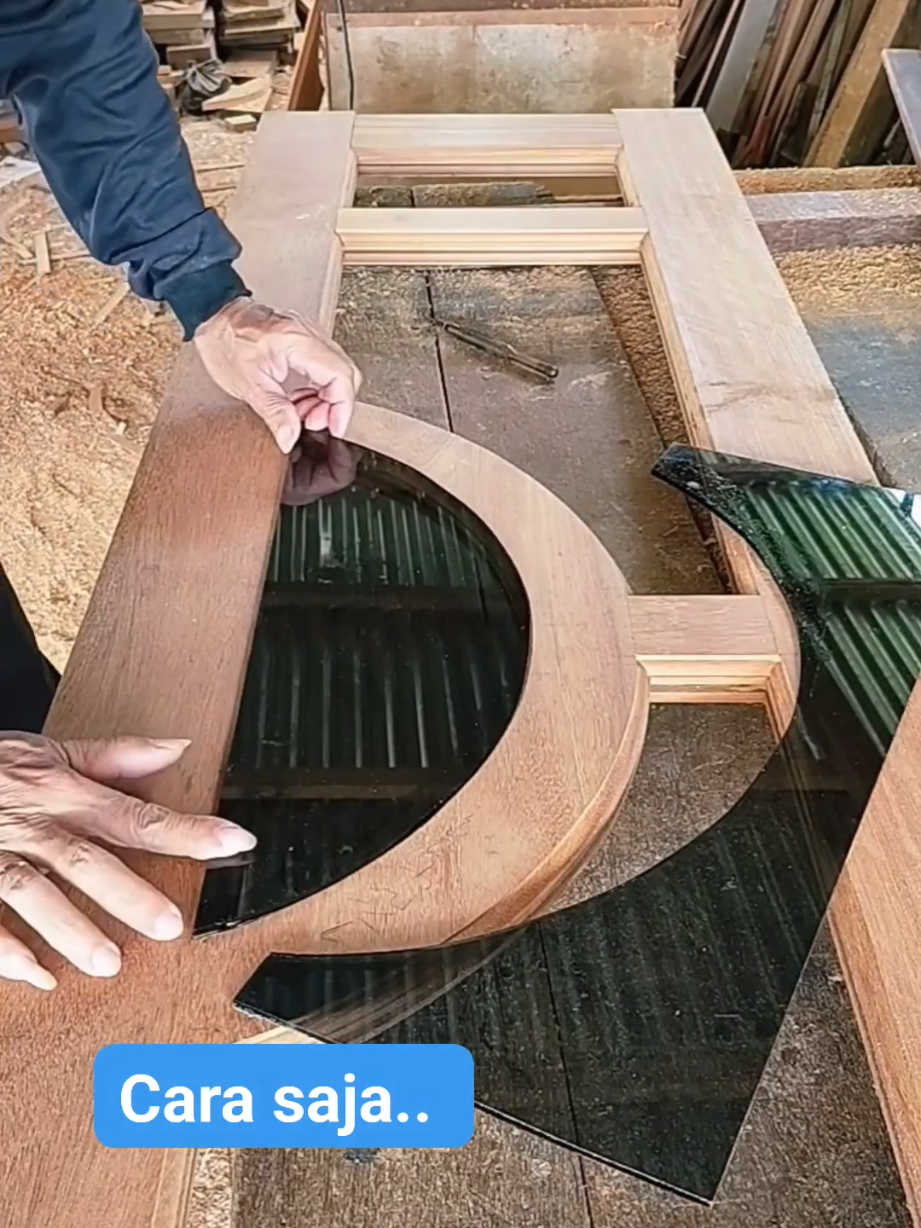 Cutting glass,.. Just a way. #woodwork #decor #doors #makersgonnamake #interior #woodart #construction #woodworking #carpenter #table #furnituredesign #woodcarving #viralreelschallenge #FineWoodworking #woodworkingcommunity #interior #wooddesign #carpenter #maker  #DIY #reelsfb #furniture #woodworking #foryou #foryoupage  #foryoupageofficial #fyp #trending #viral_video #fypシviral #growaccount #account #growmyaccount 