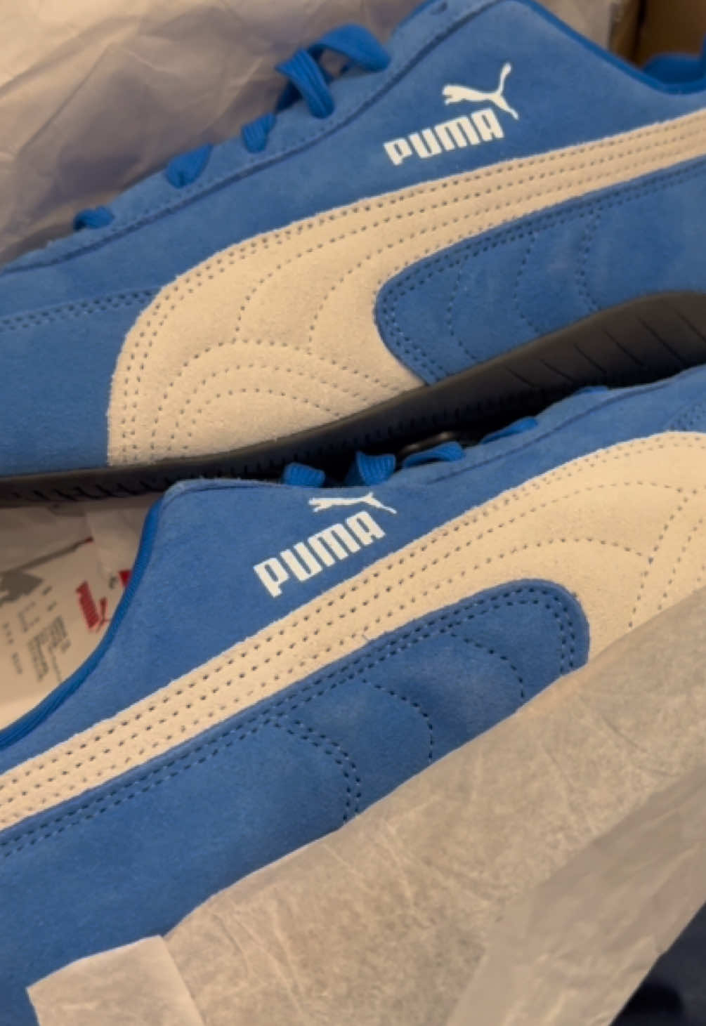 @PUMA 💙🤍                                      #puma #speedcat #blue #shoes #fyp #foryoupage #fyppppppppppppppppppppppp 
