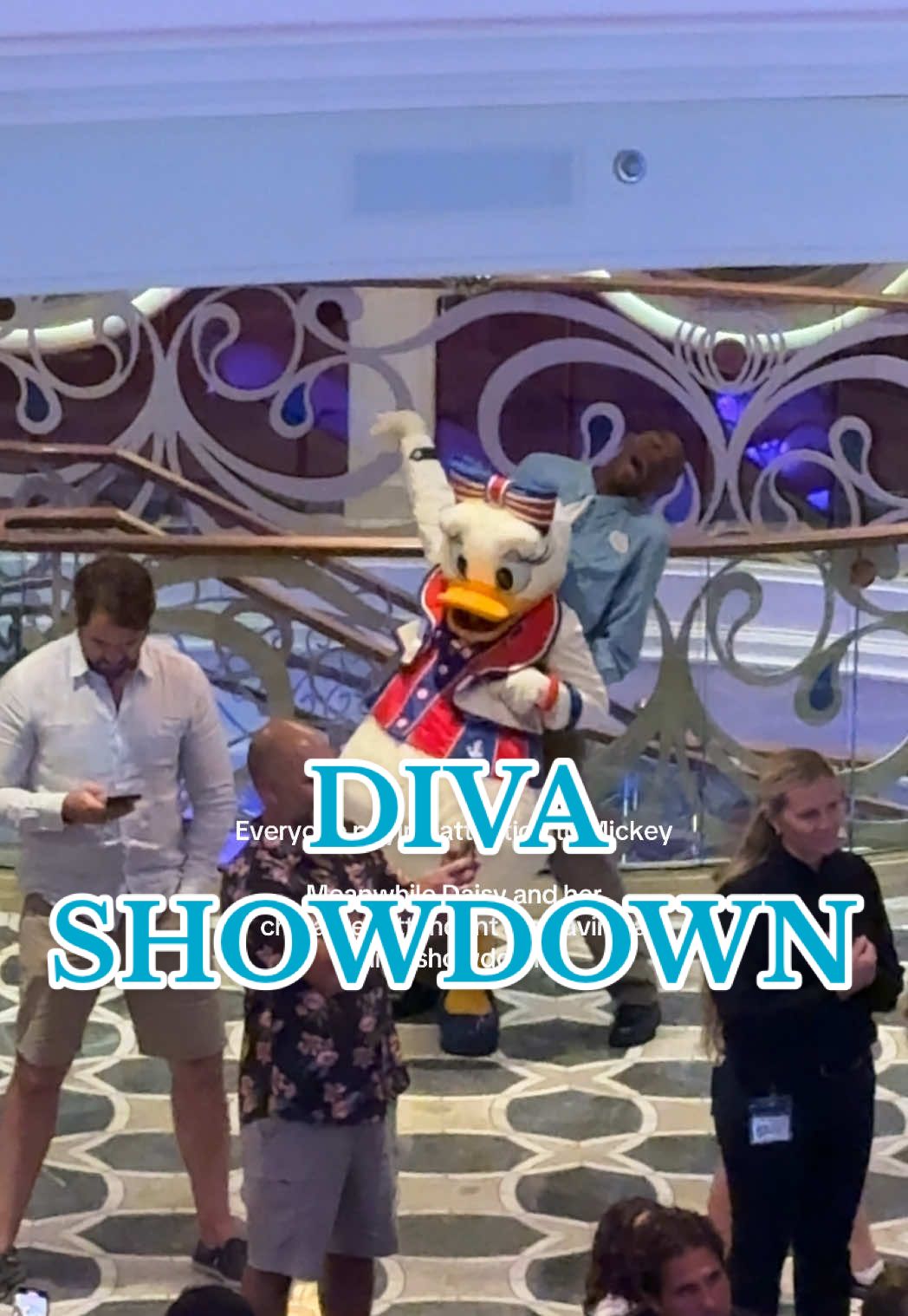 She devoured #disneycruise #dcl #disneywish #daisyduck #characterattendant #disneycruiseline #mickey #jessicanookx #disneycharacters #funny #diva 