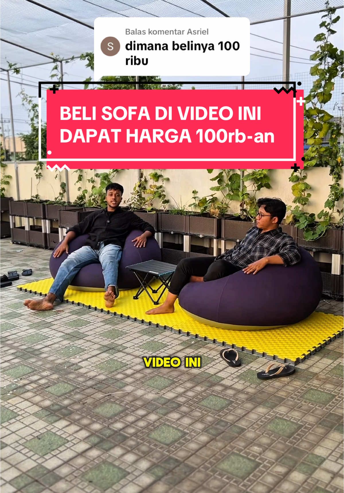 Membalas @Asriel INI SOFA BENERAN WORTH IT BANGET!😭 Bayangin, dengan harga 100 ribuan aja, udah bisa punya sofa empuk yang modelnya mewah dan aesthetic kayak gini?, asik banget kan?.😍 Apalagi sofa ini tuh pakai angin guys, jadi buat kenyamanannya udah gak perlu di tanya lagi. Dijamin empuk bikin betah duduk santai sambil ngapain aja.🥰 Yuk buat yang mau dapat sofa angin harga promo, buruan aja check out di keranjang kuning video ini ya! #sofaangin #sofaanginviral #sofamurah #sofaempuk #lazybag #kursisofa #sofaaestetic #sofaminimalis #beanbag #rafiz 