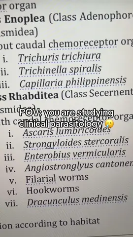 🪱 #medtech #medtechstudent #parasitology #fyp 