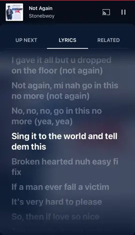 Not Again by Stonebwoy #fyppppppppppppppppppppppp #ghanatiktok🇬🇭 #lyrics_songs #Trendingskngs #Trendingskngs #perliszone #f #fyp #fypppp #