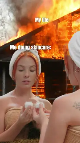 Don't ask a girl to break her skincare routine.  #SkincareInTheApocalypse #SkincareRoutine #TheaSkinCoach #EndOfTheWorldVibes #SkincareHumor #RelatableSkin #SkincareTok #SelfCareAnyway