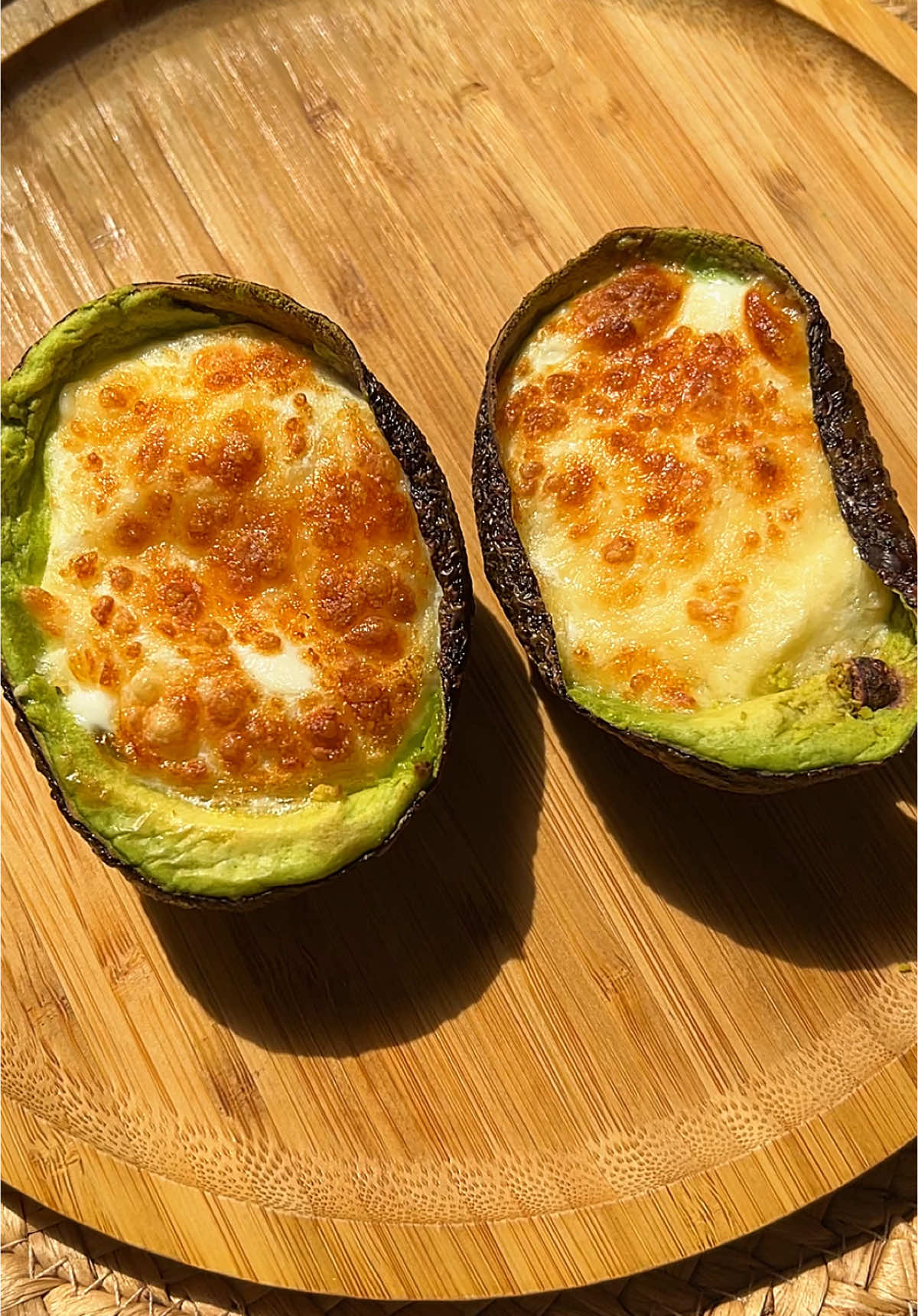 Baked avocado with eggs and cheese #avocado #cheese #breakfast #eggs 