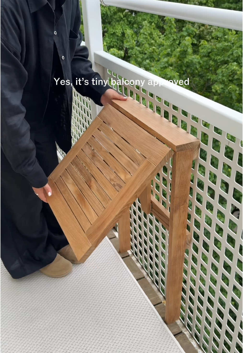 We are obsessed with this balcony table 😍 #smallbalcony #balconydecor #balconymakeover #fyp #westwing