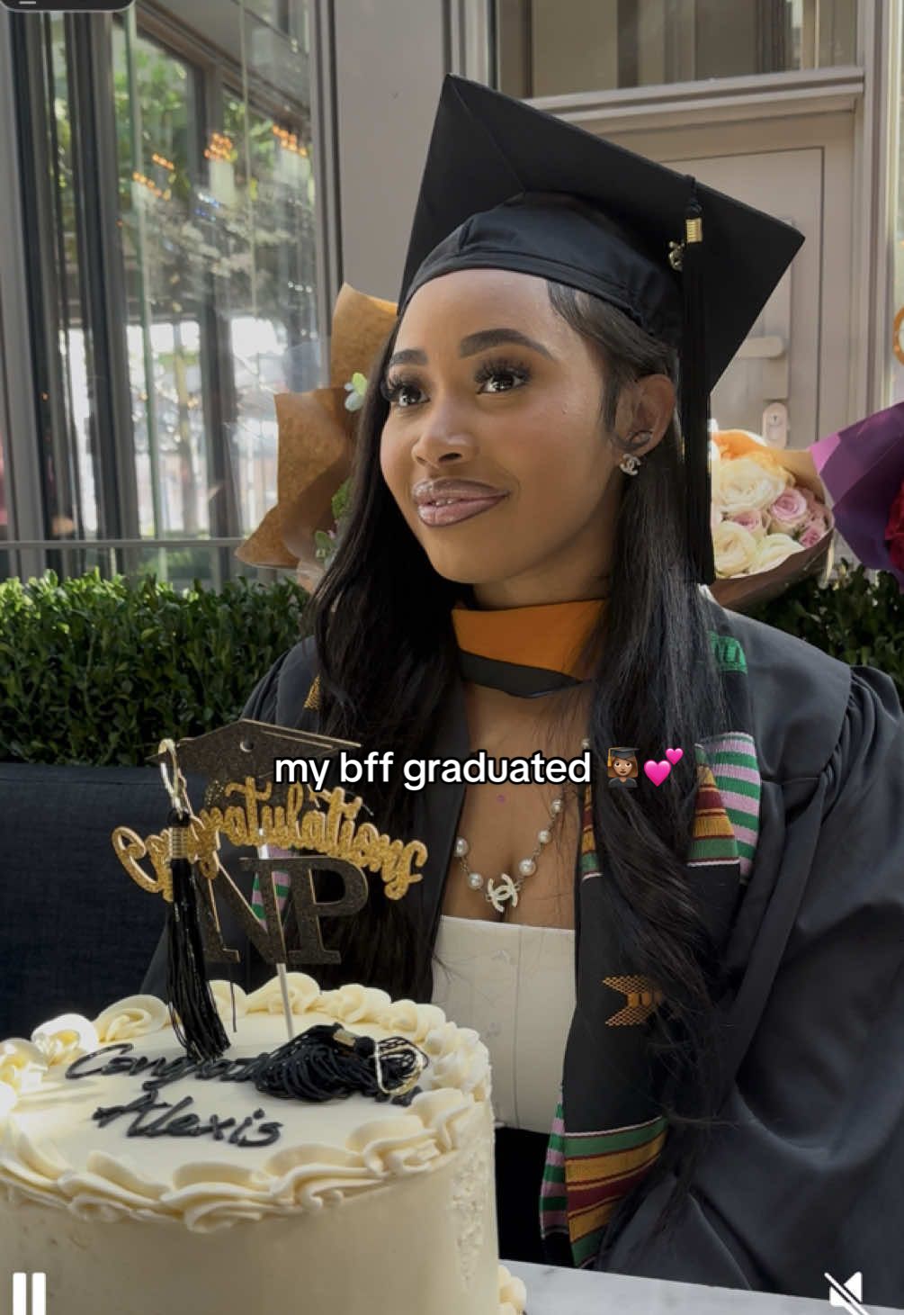 always and forever cheering you on by your side while you accomplish your goals. forever proud and in awe of you bff! love you sm 💕👩🏽‍🎓👯‍♀️ @Alexis Nicole #graduation #nursepractitioner #foryou #bestie #beautyandbrains 