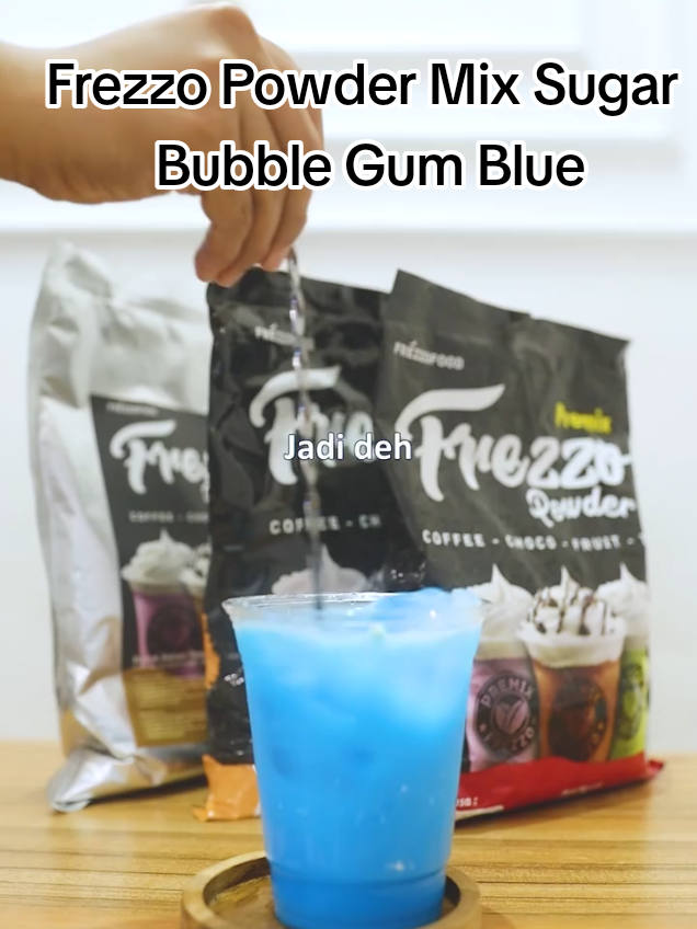 Frezzo Powder Mix Sugar Bubble Gum Blue #frezzo #mixsugar #bubblegum #bubblegumblue #bubukminuman #powderdrink #minumankekinian 