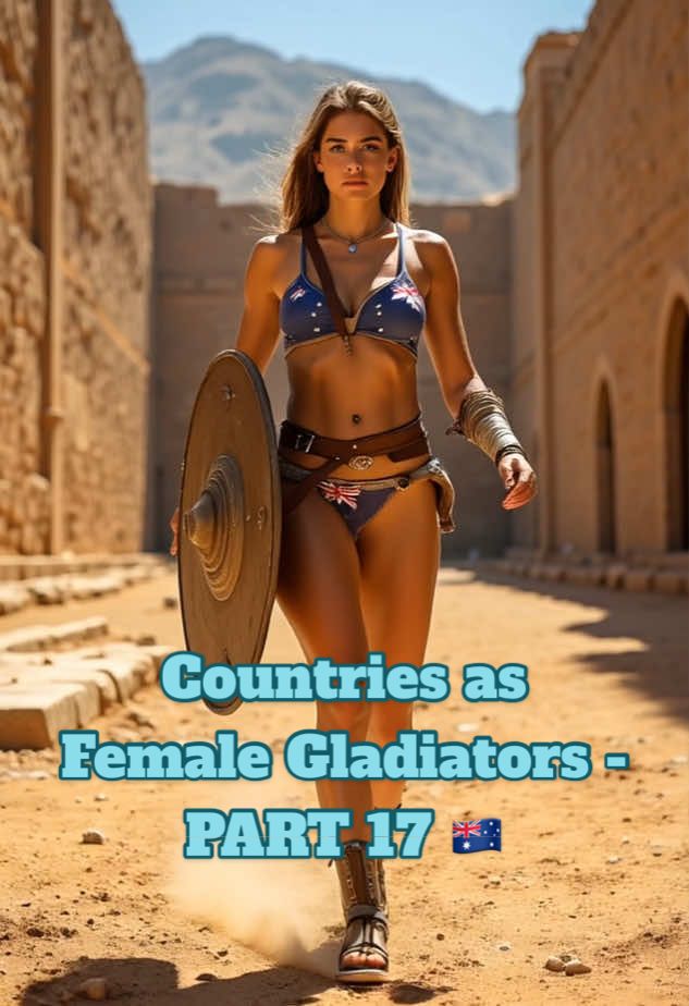 Countries as Female Gladiators (PART 17) 🇦🇺 #ai #edit #australia #spartan 