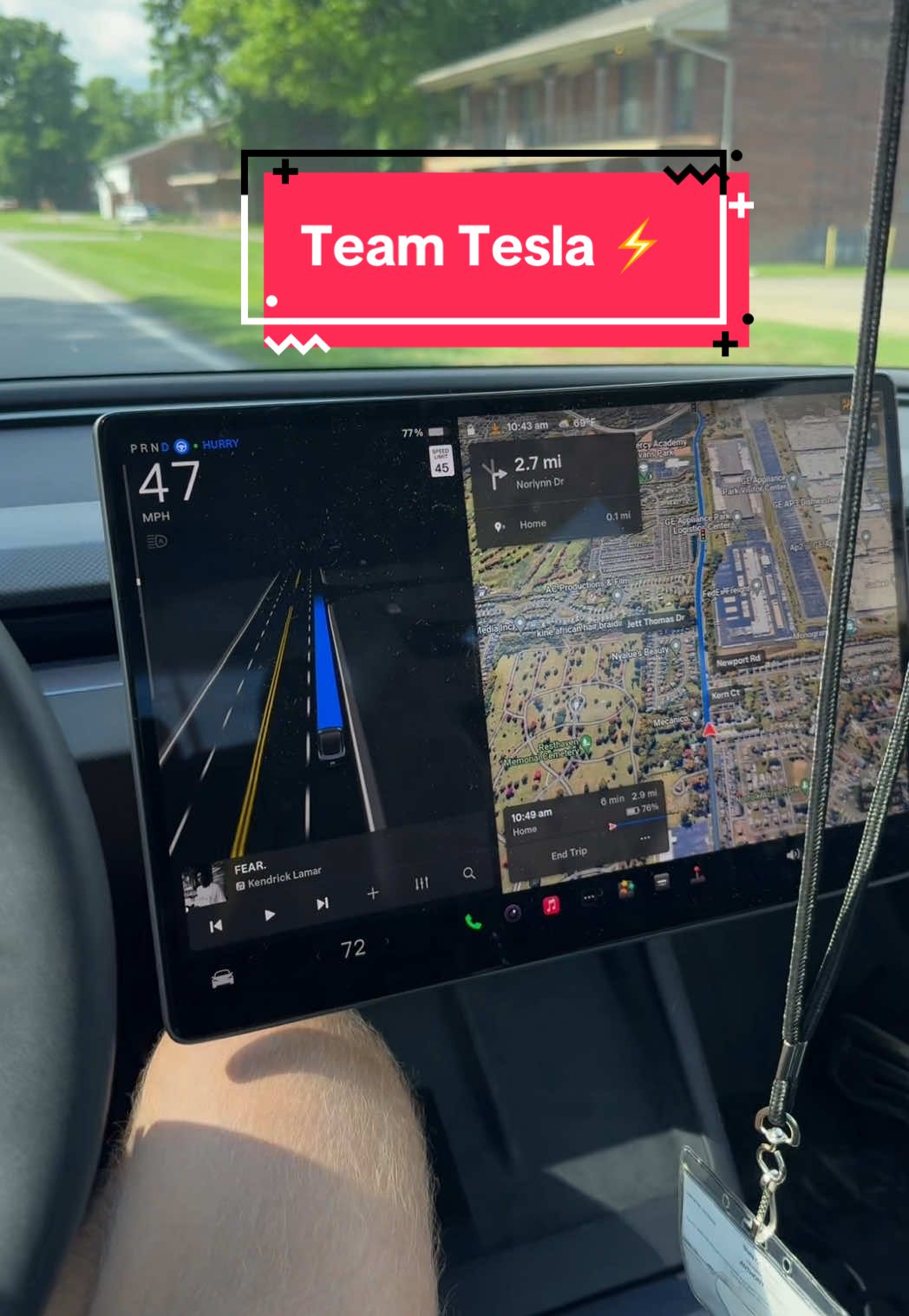 Self driving Tesla ⚡️#tesla #teslamodel3 #teslatok #selfdriving #autopilot 