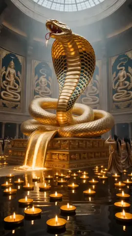 Is this gold… or just a dream? A snake spitting out golden coins from its mouth… Maybe fortune is knocking at your door! #GoldenSnake #WealthMagic #GoldFantasy #TreasureDreams #8KVisuals #FantasyWorld #ViralReel #SnakeOfGold #CinematicMagic #VisualGold 