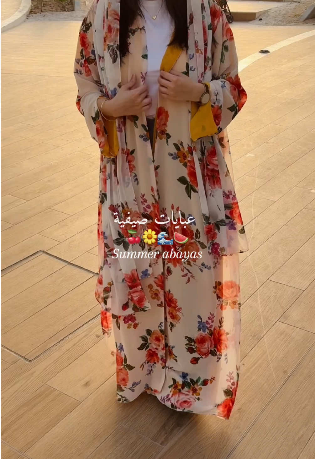 You blinked... and the prettiest summer abaya just dropped 🌺☀️🌼🍉.                        #DubaiFashion #summerabaya #floralabaya #modestwear #abayastyle #LuxuryAbaya #tiktokdubai  #ModestChic #UAEFashion #AbayaTrend #ModestTok #DubaiShopping #AbayaInspo #ModestOotd #fyp