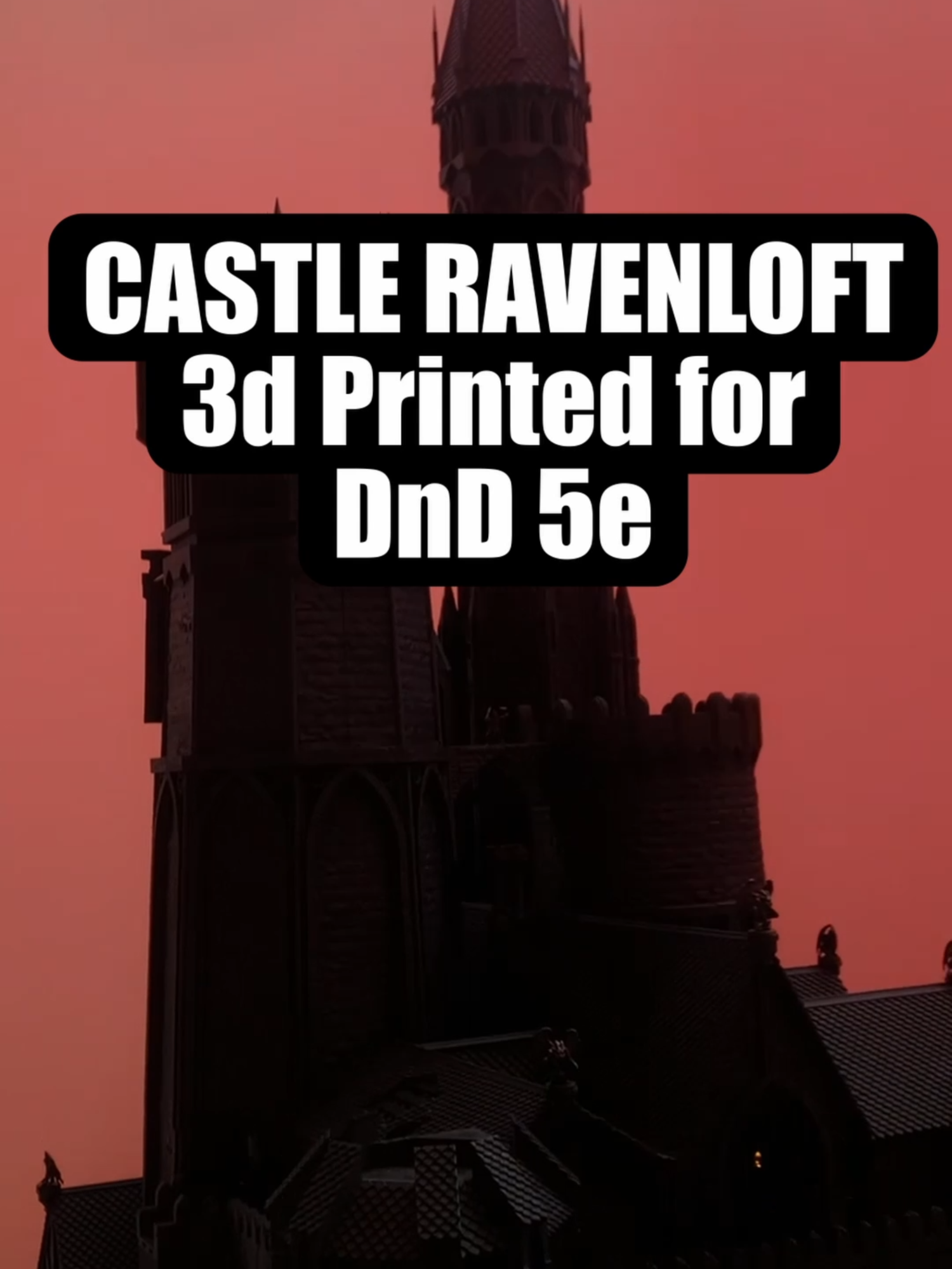 Castle Ravenloft 3d Print for DnD 5e - Timelapse. #dnd #dnd5e #dungeonsanddragons #ttrpg #dndmoments #czechdnd #fyp #curseofstrahd #ravenloft #3Dprint #3dprintedterrain #dndterrain #dndterrainbuilding #ttrpgaccessories #3dprintdnd #wargaming #wargamingterrain #dndminiatures #dndminis #5e #castle #strahd #barovia