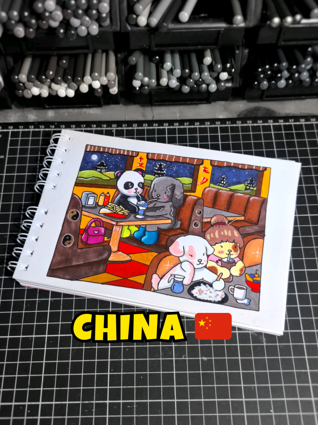 Pintando BOBBIE GOODS versão CHINA ? 🇨🇳 #bobbiegoods #colorindo #arte 