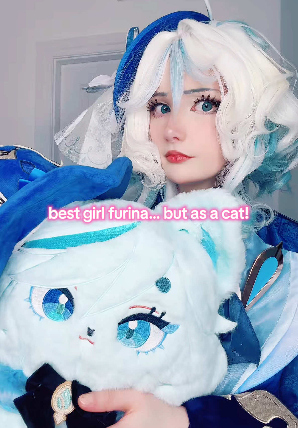 I’m so happy I finally did my furina cosplay, now I can make this my number one cuddle buddy at night (I’m not even kidding it’s so so soft and really nice quality!) if you want to get yourself one this one is called furinameow from their website they also have lots of other anime plushies and you can use RYNKERBELLE for a sale ^_^ #ad @PLUSHSHOP.COM 