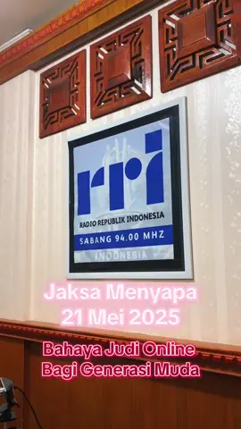 Pada Hari Rabu, 20 Mei 2025 Kejaksaan Negeri Sabang melaksanakan Penyuluhan Hukum melalui kegiatan Dialog Interaktif Jaksa Menyapa dengan tema 